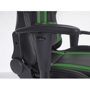 Sillon Gaming DRIVER, Impresionante diseño deportivo, con cojines, en negro y blanco