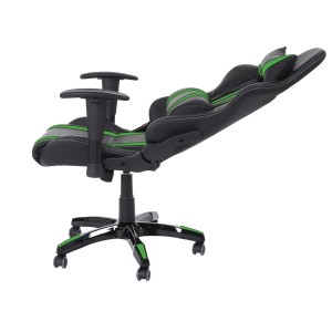 Sillon Gaming DRIVER, Impresionante diseño deportivo, con cojines, en negro y blanco