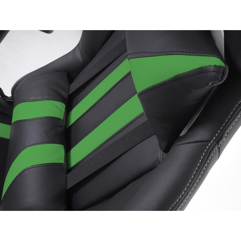 Sillon Gaming DRIVER, Impresionante diseño deportivo, con cojines, en negro y blanco