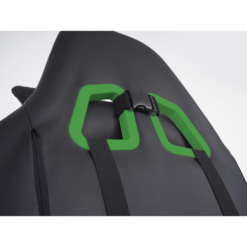 Sillon Gaming DRIVER, Impresionante diseño deportivo, con cojines, en negro y blanco