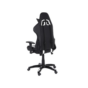 Sillon Gaming DRIVER, Impresionante diseño deportivo, con cojines, en negro y blanco