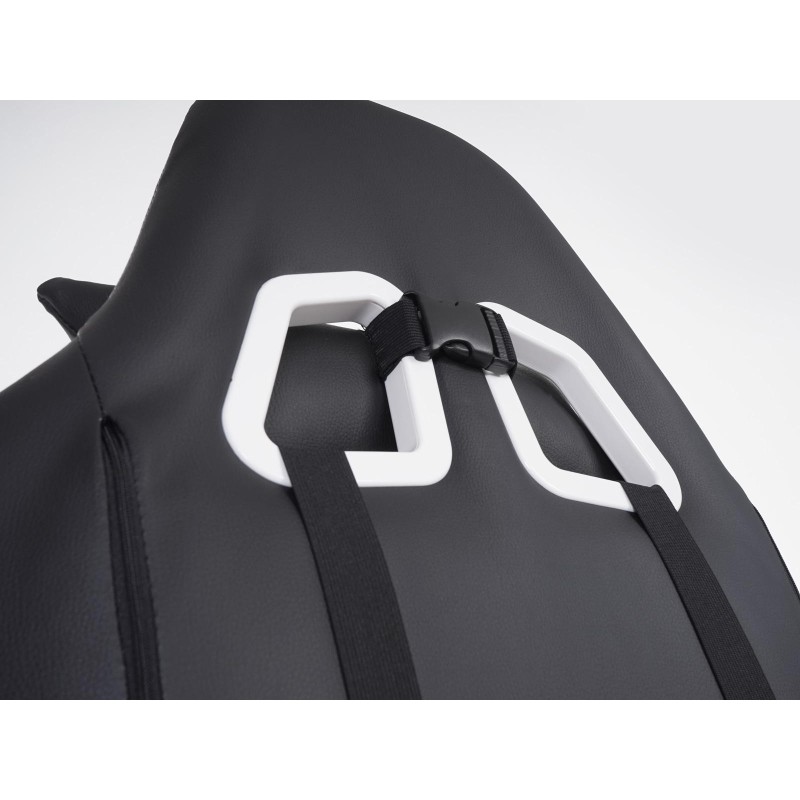 Sillon Gaming DRIVER, Impresionante diseño deportivo, con cojines, en negro y blanco