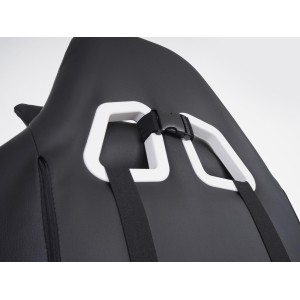 Sillon Gaming DRIVER, Impresionante diseño deportivo, con cojines, en negro y blanco