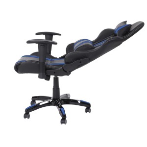 Sillon Gaming DRIVER, Impresionante diseño deportivo, con cojines, en negro y blanco