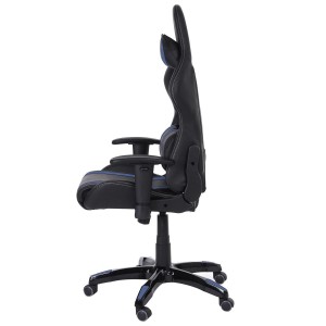 Sillon Gaming DRIVER, Impresionante diseño deportivo, con cojines, en negro y blanco