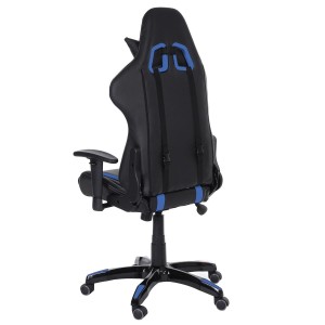 Sillon Gaming DRIVER, Impresionante diseño deportivo, con cojines, en negro y blanco
