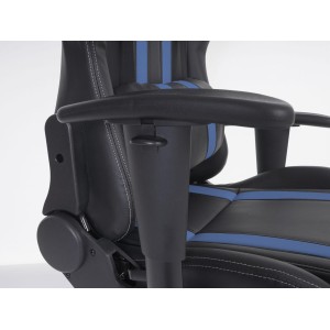 Sillon Gaming DRIVER, Impresionante diseño deportivo, con cojines, en negro y blanco