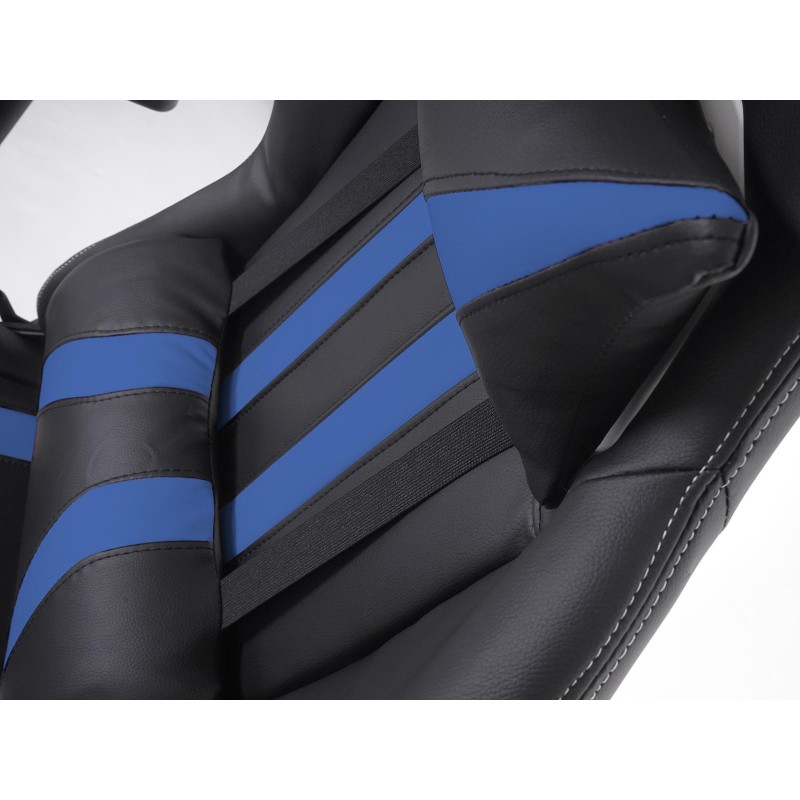 Sillon Gaming DRIVER, Impresionante diseño deportivo, con cojines, en negro y blanco