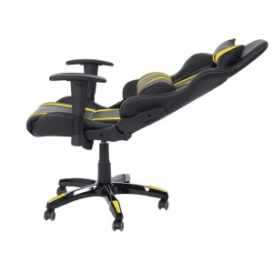 Sillon Gaming DRIVER, Impresionante diseño deportivo, con cojines, en negro y blanco