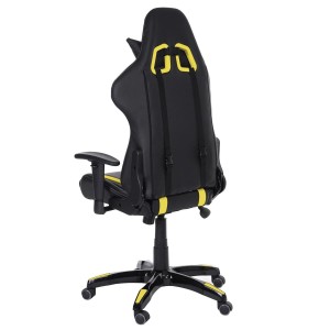 Sillon Gaming DRIVER, Impresionante diseño deportivo, con cojines, en negro y blanco