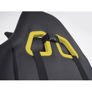 Sillon Gaming DRIVER, Impresionante diseño deportivo, con cojines, en negro y blanco