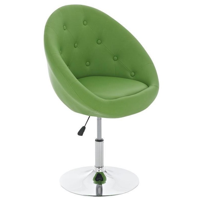 Sillón/taburete estilo Chester con capitoné BELFAST, en verde