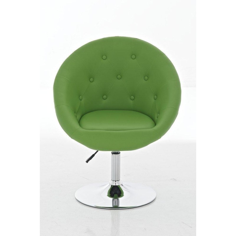 Sillón/taburete estilo Chester con capitoné BELFAST, en verde
