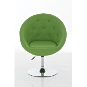 Sillón/taburete estilo Chester con capitoné BELFAST, en verde