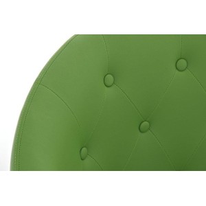 Sillón/taburete estilo Chester con capitoné BELFAST, en verde