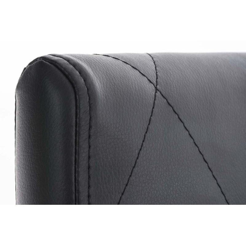 Silla de Confidente GALA, bonito diseño, robusta y resistente, Piel Negra