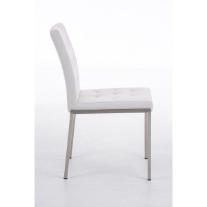 Silla de Confidente GALA TELA, bonito diseño, robusta y resistente, Tela Blanca