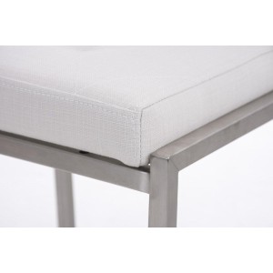 Silla de Confidente GALA TELA, bonito diseño, robusta y resistente, Tela Blanca