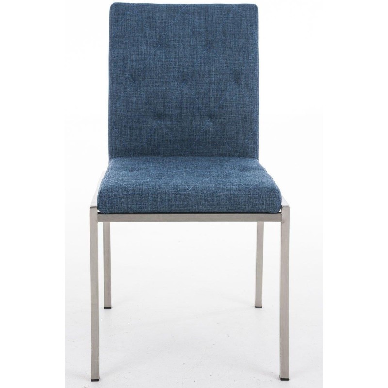 Silla de Confidente GALA TELA, bonito diseño, robusta y resistente, Tela Blanca