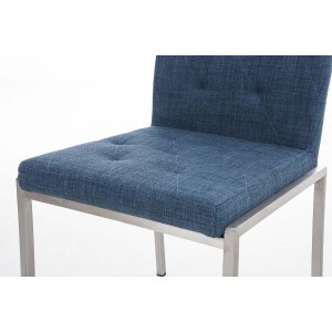 Silla de Confidente GALA TELA, bonito diseño, robusta y resistente, Tela Blanca