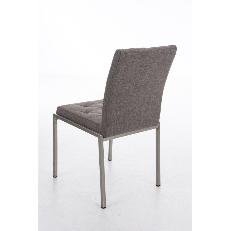 Silla de Confidente GALA TELA, bonito diseño, robusta y resistente, Tela Blanca