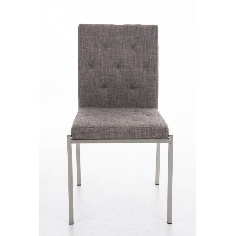 Silla de Confidente GALA TELA, bonito diseño, robusta y resistente, Tela Blanca