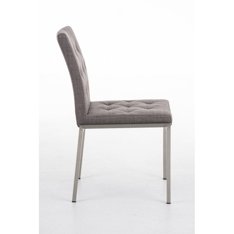 Silla de Confidente GALA TELA, bonito diseño, robusta y resistente, Tela Blanca