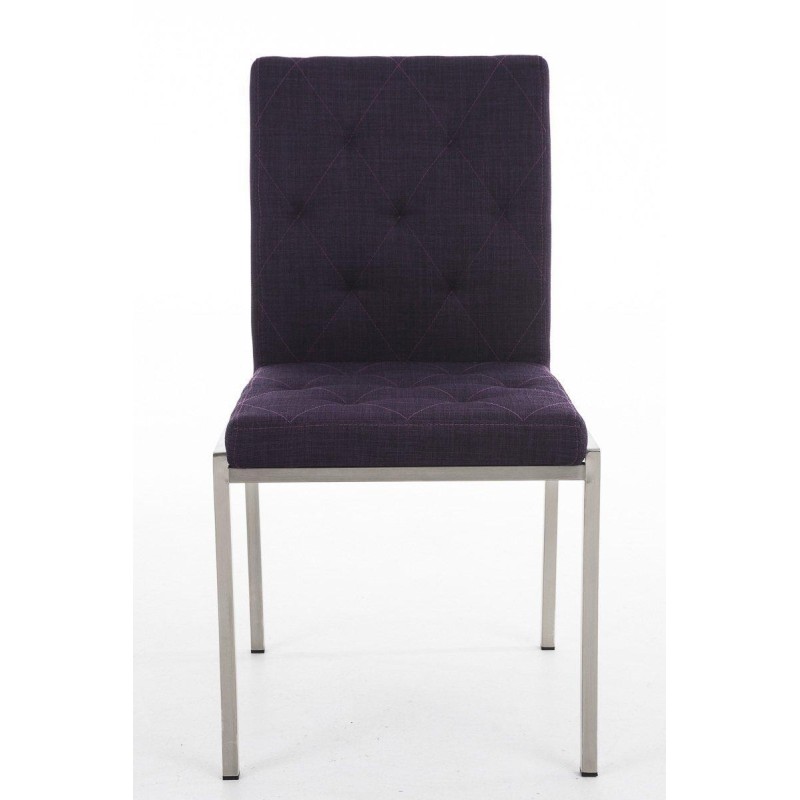 Silla de Confidente GALA TELA, bonito diseño, robusta y resistente, Tela Blanca