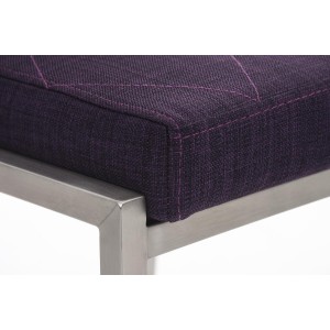 Silla de Confidente GALA TELA, bonito diseño, robusta y resistente, Tela Blanca