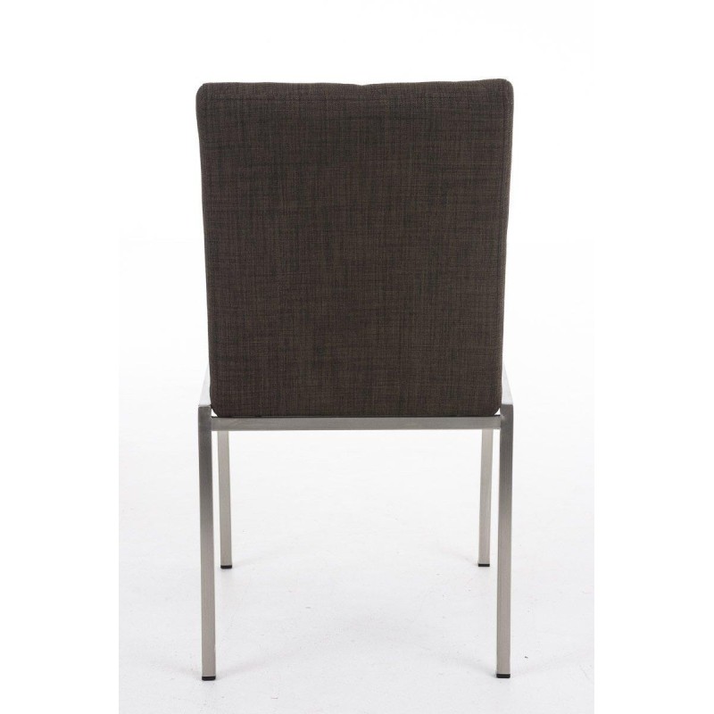Silla de Confidente GALA TELA, bonito diseño, robusta y resistente, Tela Blanca