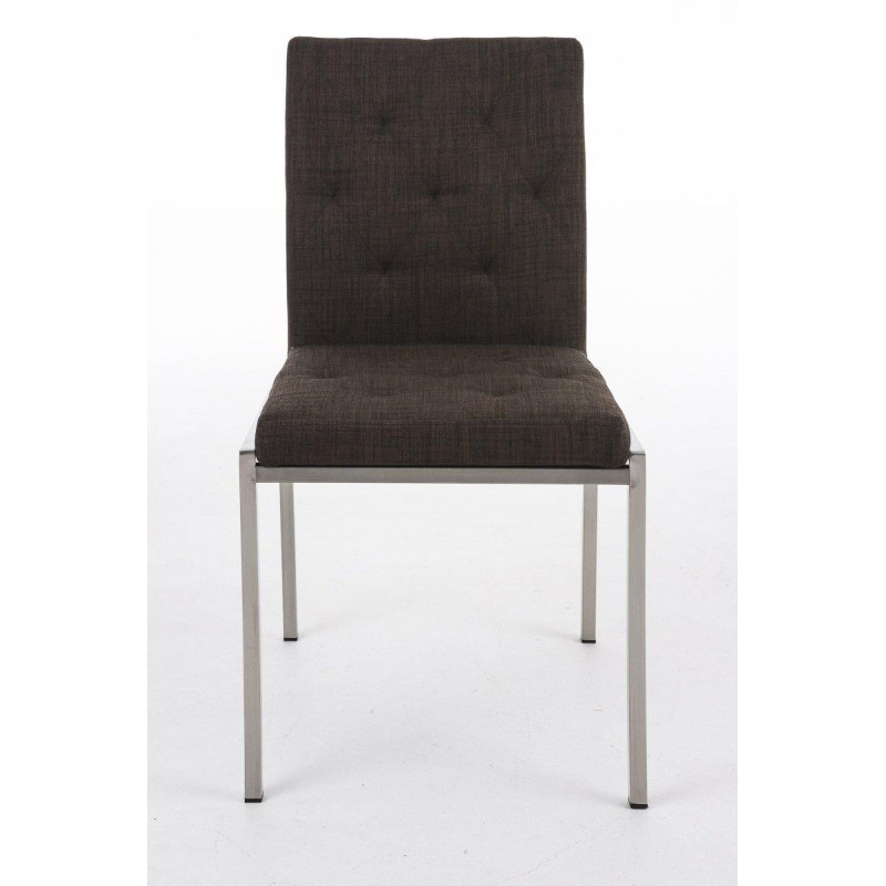 Silla de Confidente GALA TELA, bonito diseño, robusta y resistente, Tela Blanca