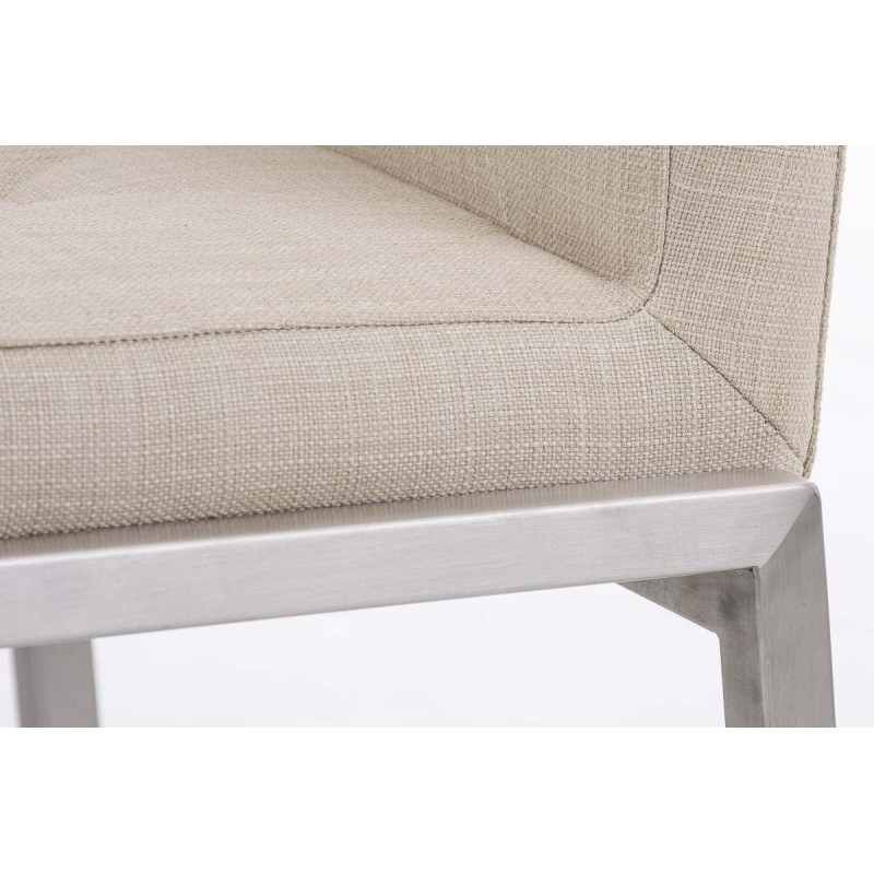 Silla de Confidente GALA TELA, bonito diseño, robusta y resistente, Tela Blanca