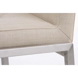 Silla de Confidente GALA TELA, bonito diseño, robusta y resistente, Tela Blanca