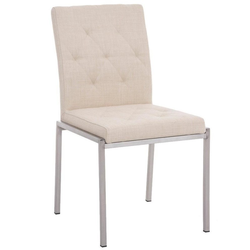 Silla de Confidente GALA TELA, bonito diseño, robusta y resistente, Tela Blanca