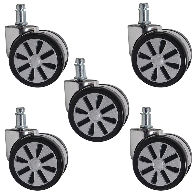 5x Ruedas para suelos Duros 11mm / 50mm ¡soportan hasta 120kgs!