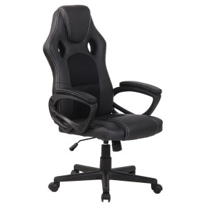 Silla gaming MONTMELO, diseño deportivo, color negro