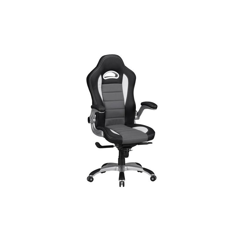 Silla Gaming NORIS de diseño deportivo, gran acolchado y para uso profesional de 8 horas, en negro