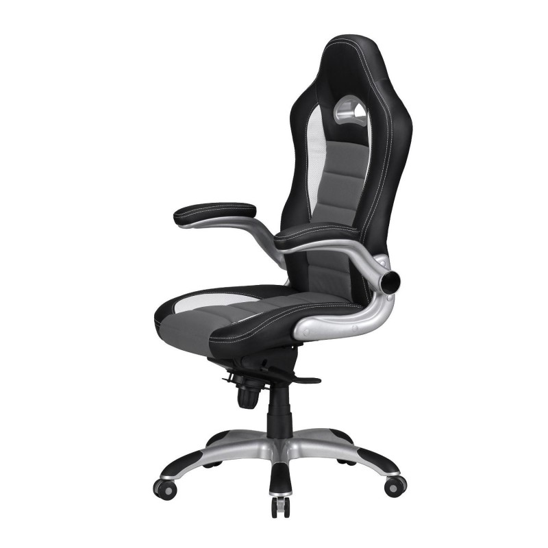 Silla Gaming NORIS de diseño deportivo, gran acolchado y para uso profesional de 8 horas, en negro