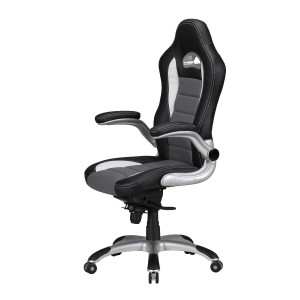 Silla Gaming NORIS de diseño deportivo, gran acolchado y para uso profesional de 8 horas, en negro