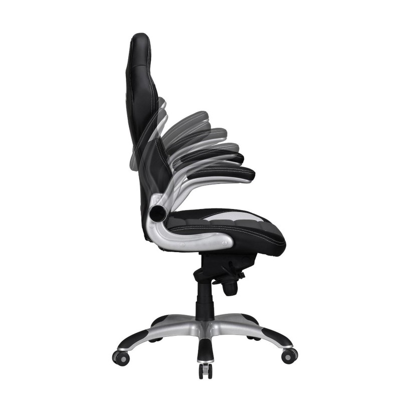Silla Gaming NORIS de diseño deportivo, gran acolchado y para uso profesional de 8 horas, en negro