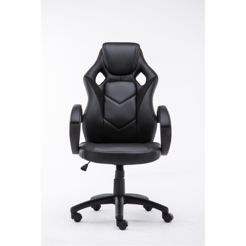 Silla gaming JARAMA, diseño deportivo, color negro