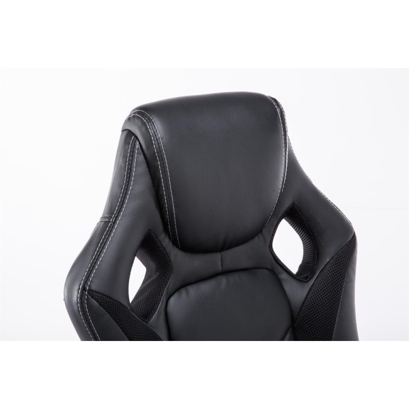 Silla gaming JARAMA, diseño deportivo, color negro