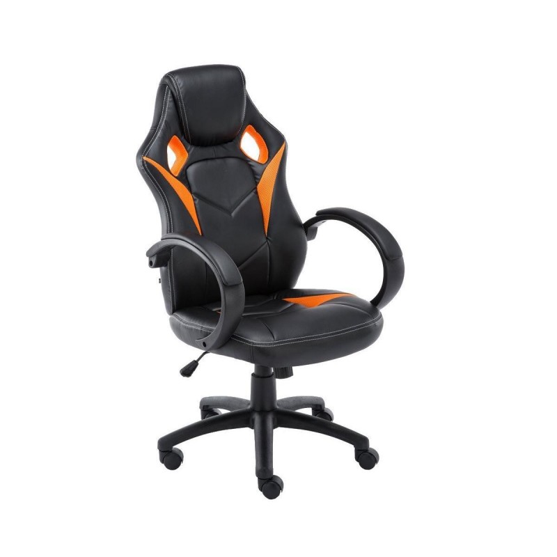 Silla gaming JARAMA, diseño deportivo, color negro