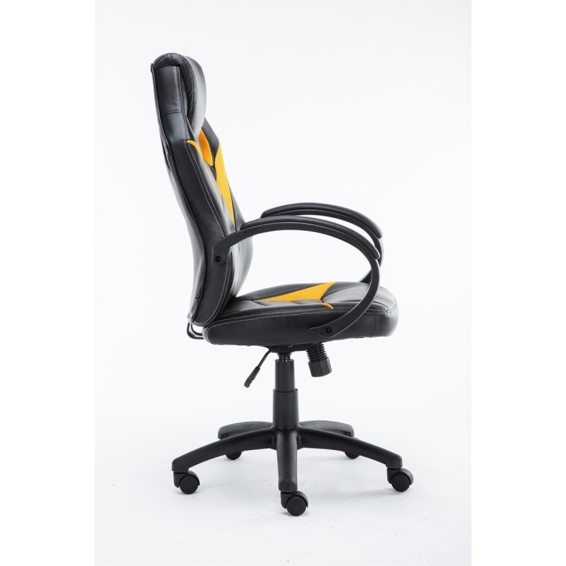 Silla gaming JARAMA, diseño deportivo, color negro