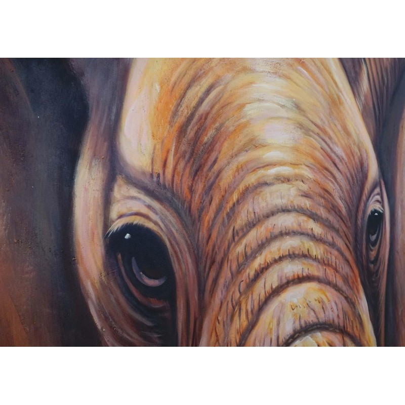 Cuadro PAQUIDERMO 120x100x3,5 cm, pintado a mano al óleo