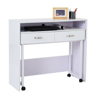  Set de 2 escritorios BENGALA en madera color blanco