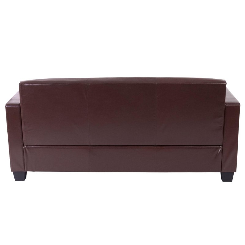 Sofá 3 plazas COUCH, gran diseño y muy cómodo, en piel color marrón