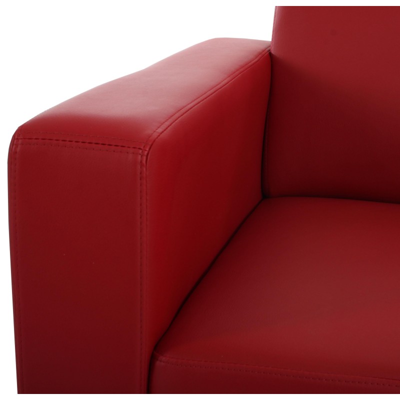 Sofá 2 plazas RODDY, diseño de líneas modernas y muy cómodo, en piel color negro