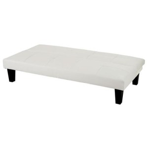 Sofá plegable de 3 plazas DAVO, muy versátil y cómodo, bonito diseño con capitoné en piel color negro