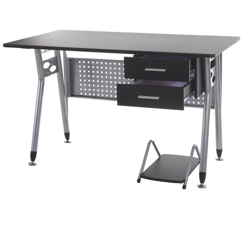 Mesa para ordenador CARIBE, en metal con cajones y soporte para CPU